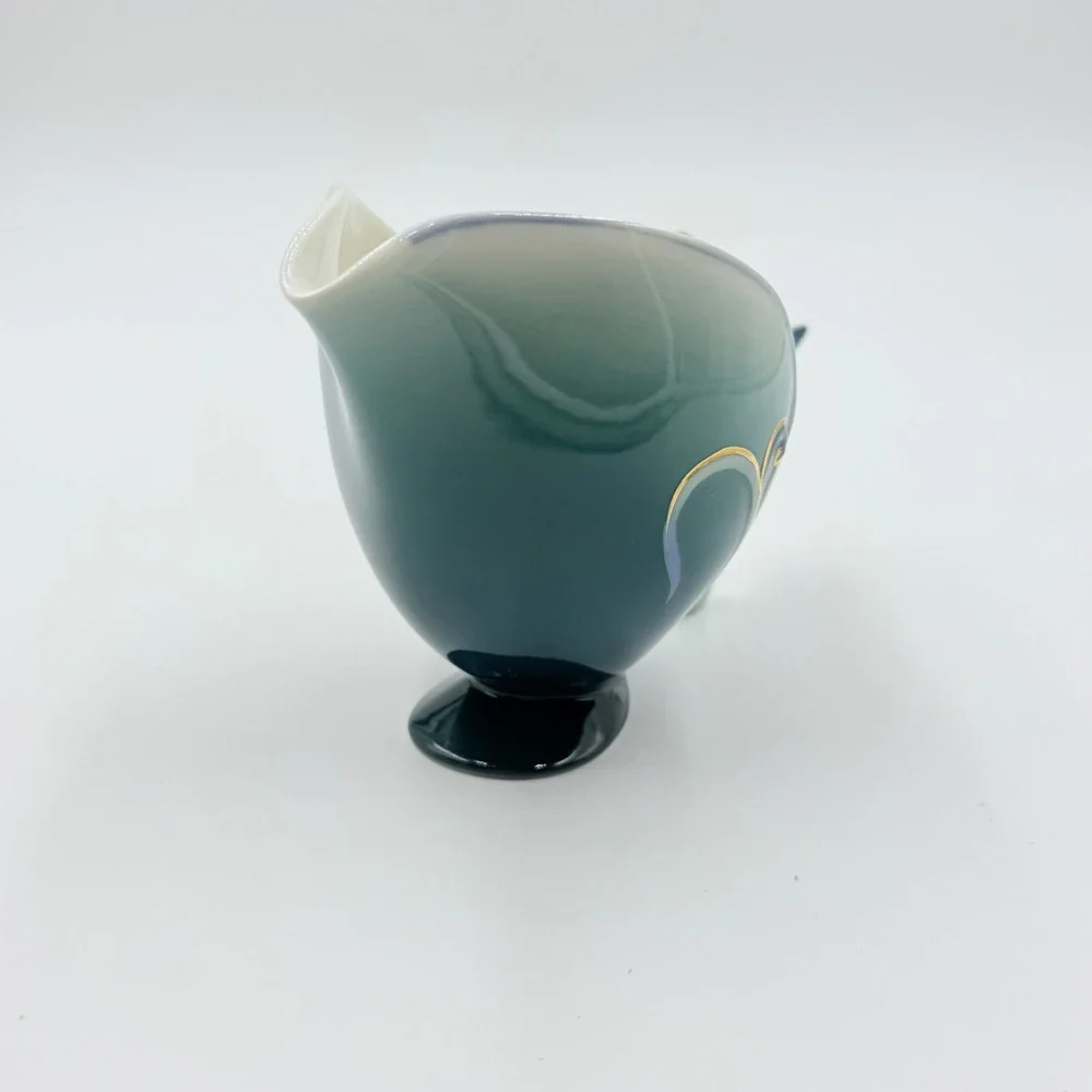 Franz Kathy Ireland Porcelain Peacock Spendor Luminescence Creamer Teal FZ00036